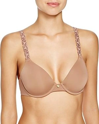 Shop Natori Pure Luxe Full Fit Contour Bra In Toffee Combo