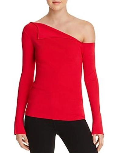Shop Bailey44 Origami One-shoulder Sweater In Red