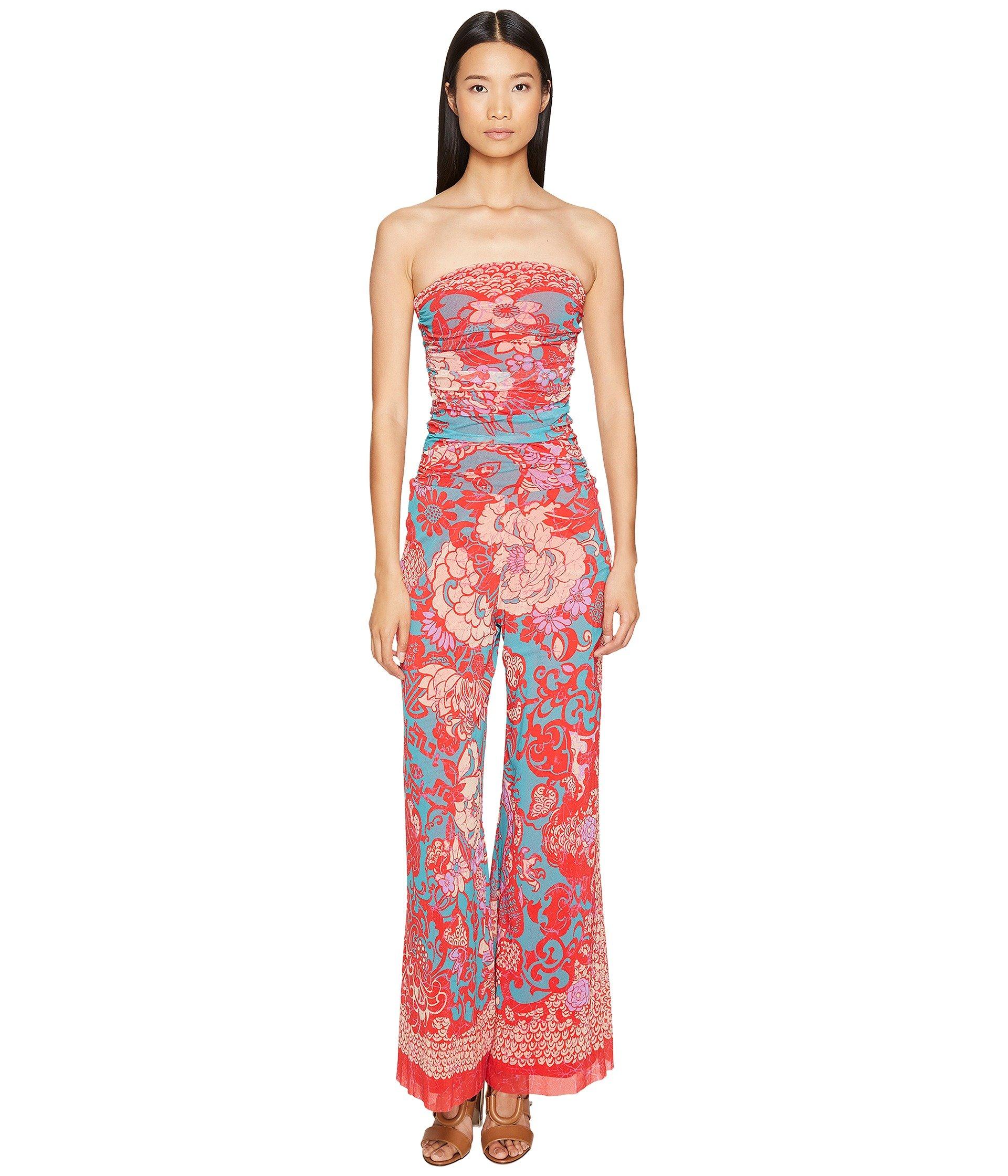 fuzzi strapless jumpsuit