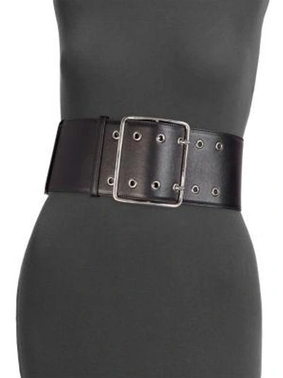 Shop Altuzarra Wide Leather Belt In Black
