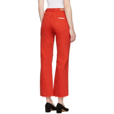 Shop Grlfrnd Red Linda Jeans In Flores G594