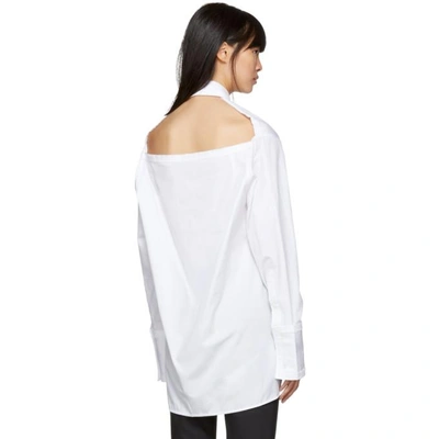 Shop Helmut Lang White Cut-out Shirt In Brightwhite