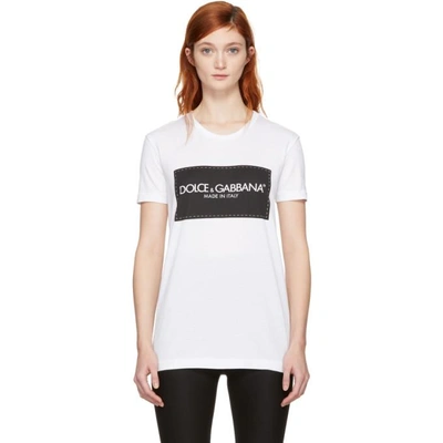 Shop Dolce & Gabbana Dolce And Gabbana White Logo T-shirt