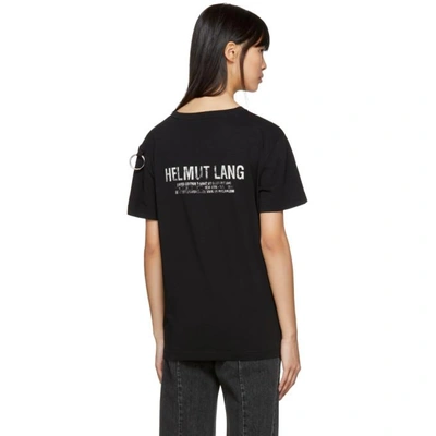 Shop Helmut Lang Black Ring Detail T-shirt