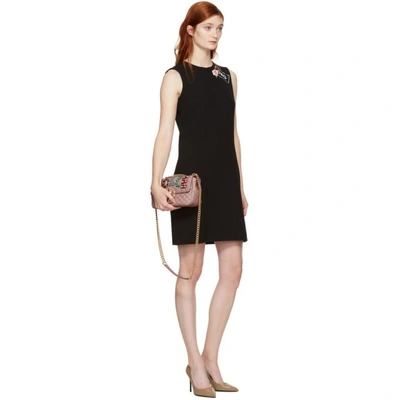 Shop Dolce & Gabbana Dolce And Gabbana Black Crepe A-line Dress In N0000 Nero
