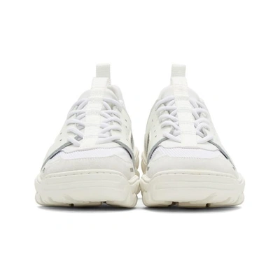 Shop Ami Alexandre Mattiussi White Neoprene Lucky 9 Sneakers