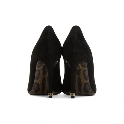 Shop Dolce & Gabbana Black Suede Kate Heels