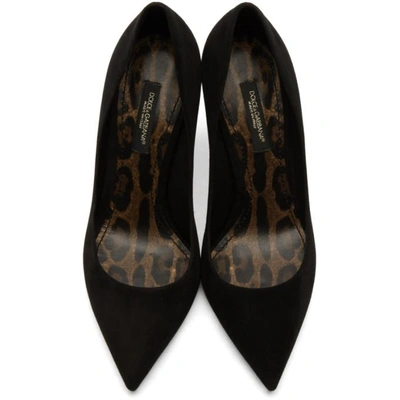 Shop Dolce & Gabbana Black Suede Kate Heels