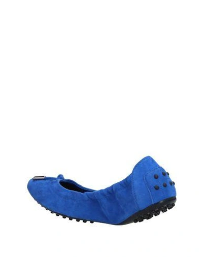 Shop Tod's Ballet Flats In Bright Blue