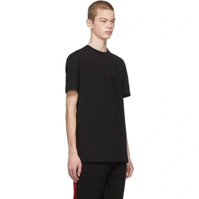 Shop Neil Barrett Black & White Thunderbolt Back T-shirt