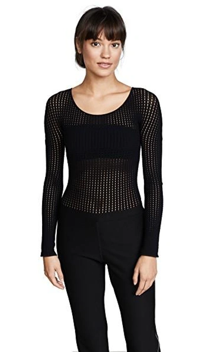 Shop Wolford Janis String Bodysuit In Black