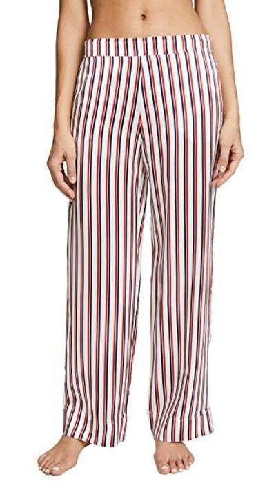 Shop Asceno Pajama Bottoms In Multi Twin Stripe