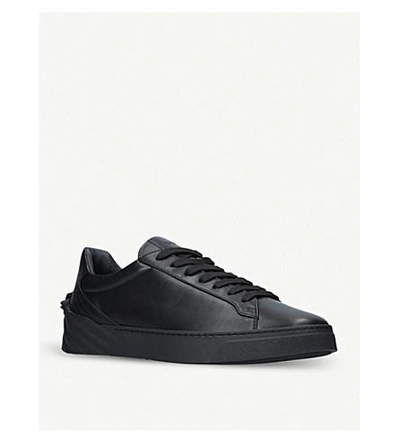 Shop Versace Back Medusa Leather Trainers In Black