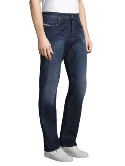 Shop Diesel Buster Slim Straight Jeans In Denim