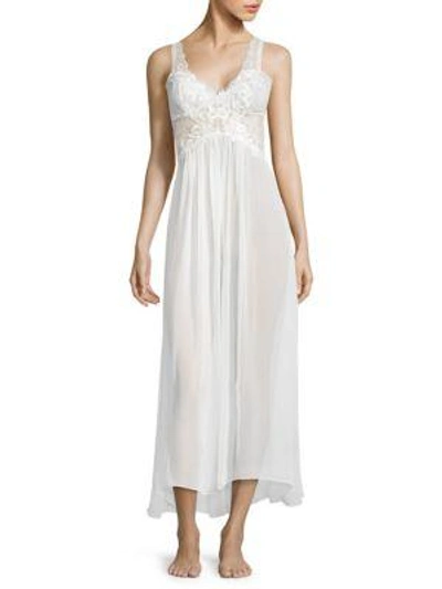 Shop Jonquil Anastasia Chiffon Nightgown In Ivory