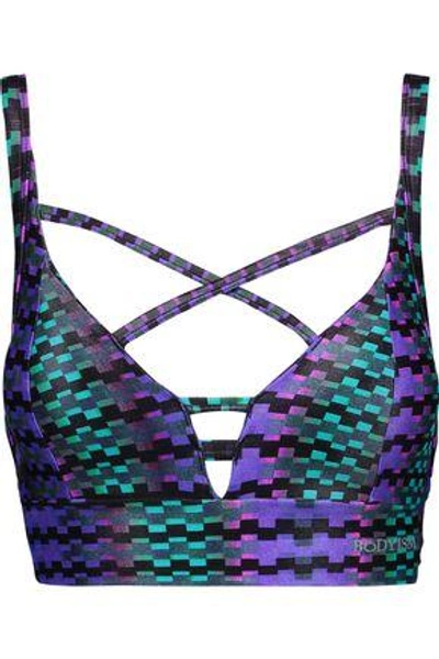 Shop Bodyism Woman I Am Vibrant Printed Sports Bra Multicolor