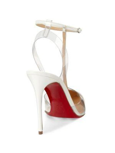 Shop Christian Louboutin Nosy Ankle-strap Pumps In Flamenco