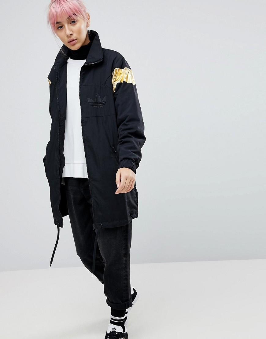 adidas originals black and gold jacket