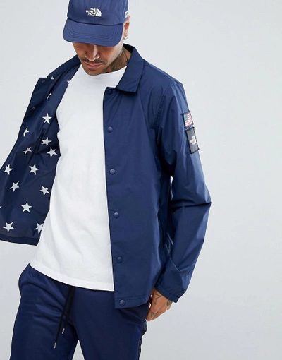 The North Face International Limited Capsule Coach Jacket Star Lining In  Blue - Blue | ModeSens