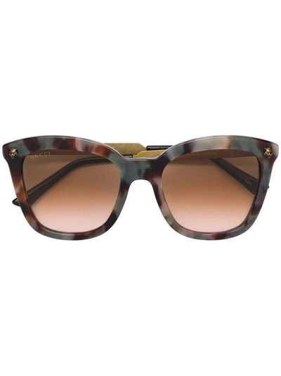Shop Gucci Engraved Wayfarer Sunglasses