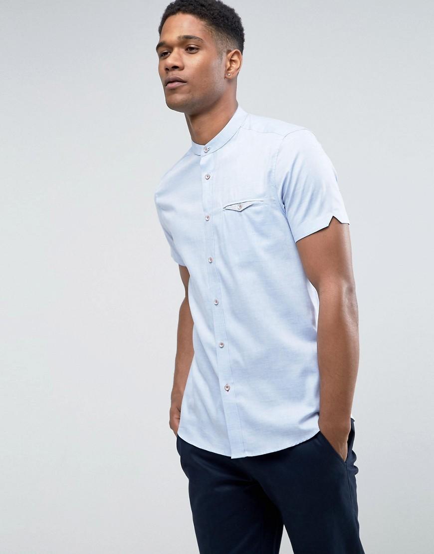 checkered shirt blue suit