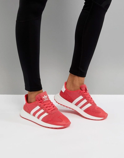 Shop Adidas Originals Flashback Running Sneaker - Pink