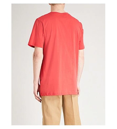 Shop Blood Brother Performance Cotton T-shirt In Red