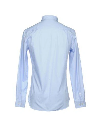 Shop Aquascutum Solid Color Shirt In Sky Blue