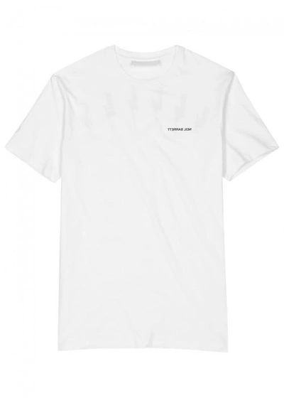 Shop Neil Barrett Lightning Bolt-print Cotton T-shirt In White
