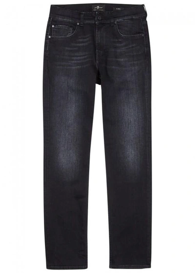 Shop 7 For All Mankind Luxe Performance Straight-leg Jeans In Indigo