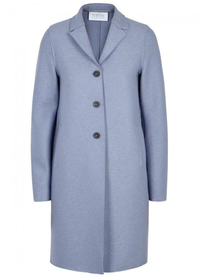 Shop Harris Wharf London Light Blue Wool Coat