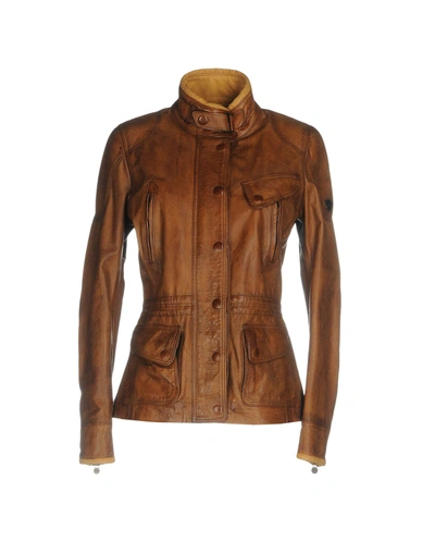 Shop Matchless Biker Jacket In Brown