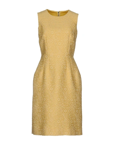 Shop Dolce & Gabbana Knee-length Dresses In Yellow