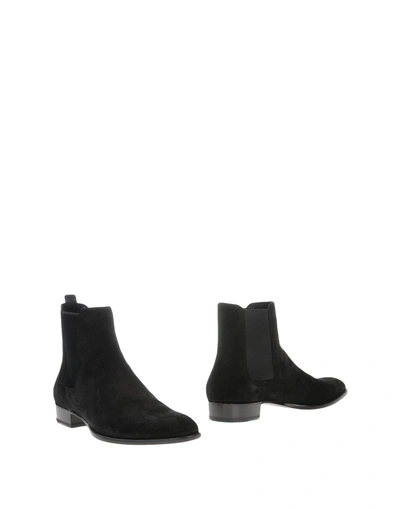 Shop Saint Laurent Man Ankle Boots Black Size 8 Soft Leather