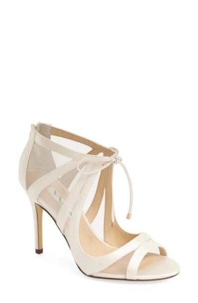 Shop Nina Cherie Illusion Sandal In Ivory Satin