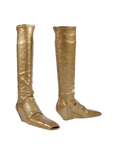 Shop Rick Owens Boots In Gold