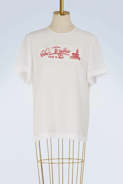 Shop Emilio Pucci Silk T-shirt