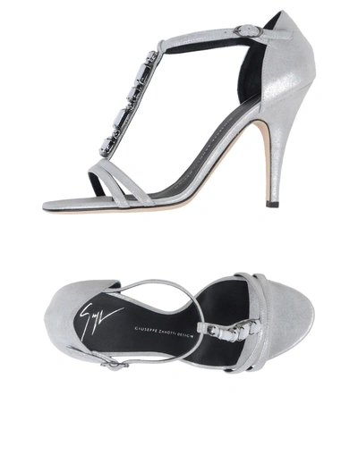 Shop Giuseppe Zanotti Sandals In Light Grey