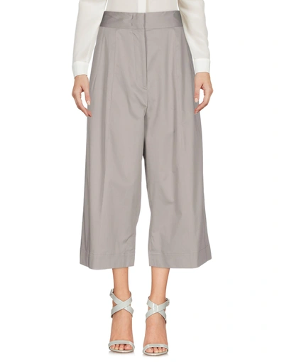 Shop Jil Sander Cropped Pants & Culottes In Grey