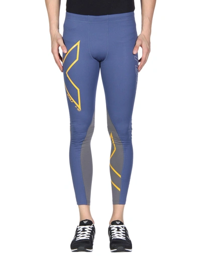 Shop 2xu Leggings In Slate Blue