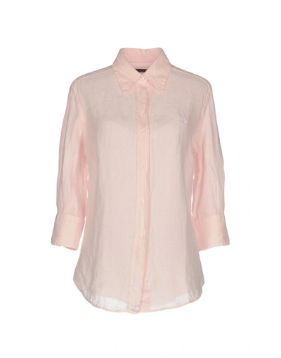 Shop Fred Perry Linen Shirt In Pink