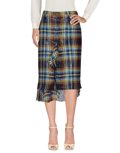 Shop Marco De Vincenzo Midi Skirts In Dark Blue