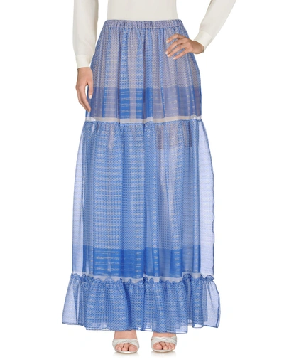 Shop Stella Mccartney Maxi Skirts In Blue