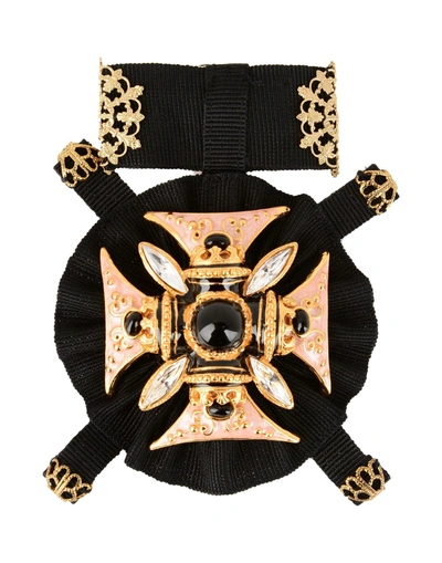 Shop Dolce & Gabbana Brooch In Black