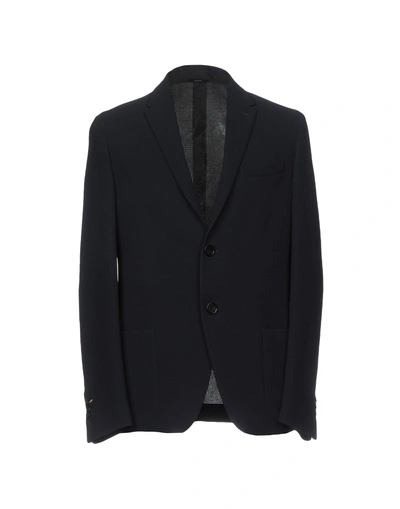 Shop Fendi Blazer In Dark Blue