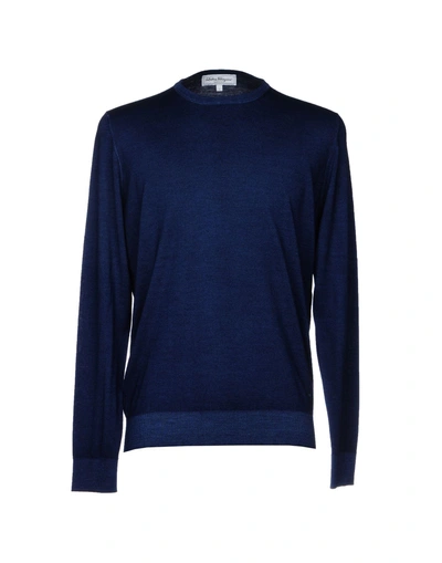 Shop Ferragamo Sweater In Dark Blue