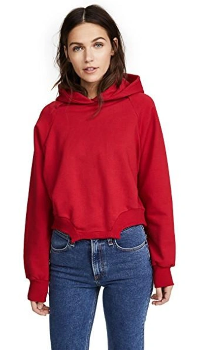 Shop Esteban Cortazar Corset Hoodie In Rouge