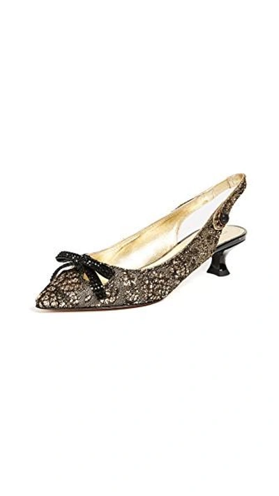 Shop Marc Jacobs Abbey Slingback Pumps In Gold