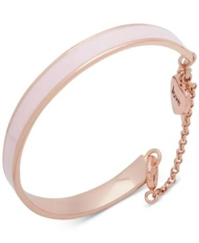 Shop Ivanka Trump Gold-tone Enamel Bangle Bracelet In Pink