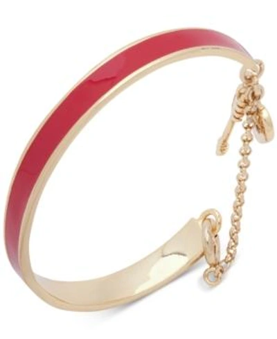 Shop Ivanka Trump Gold-tone Enamel Bangle Bracelet In Red
